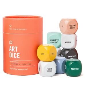 Art Dice - Drawing & Painting Game for Adults, Artists & Teachers -Set of 9 Dice